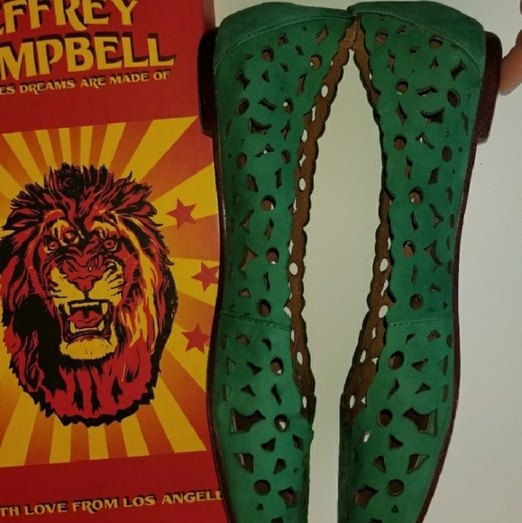 Jeffrey Campbell Green Flower Flats - Picture 5 of 7